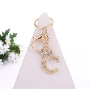 Keychain Letter C With Crown Keyrings Design Initials For Gifts Purse Ha…